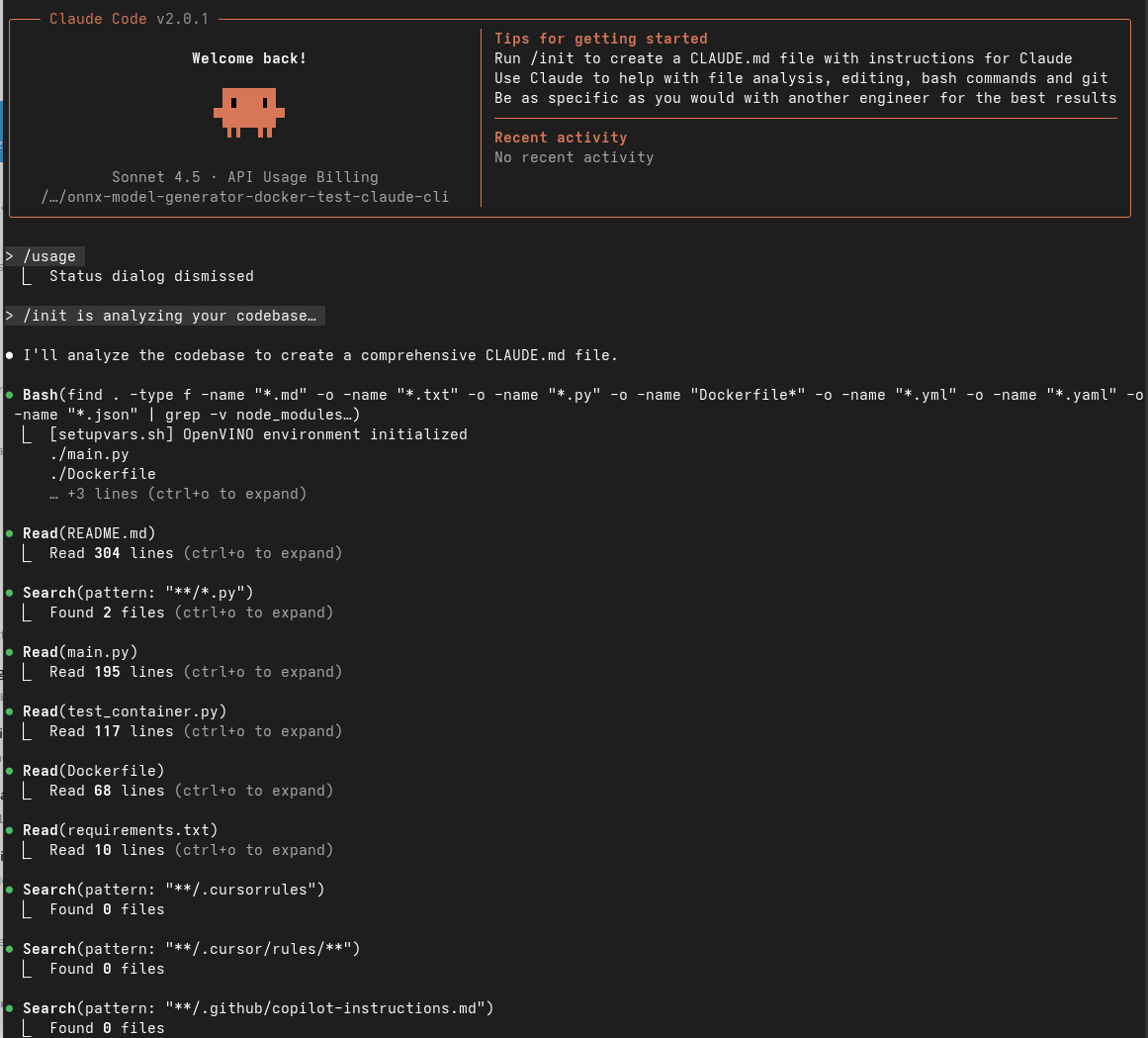 Analisi iniziale e generazione CLAUDE.md
