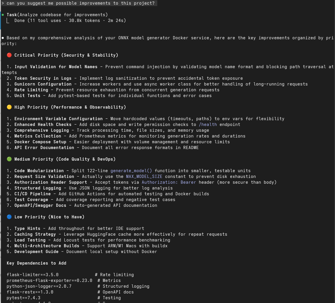 Roadmap dei miglioramenti