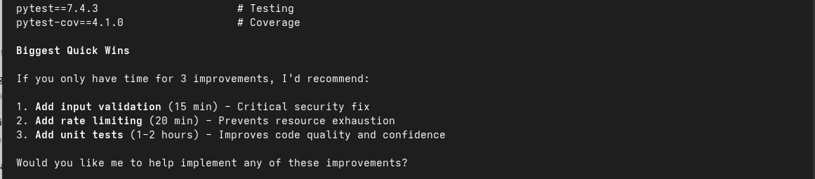 Roadmap dei miglioramenti (parte 2)