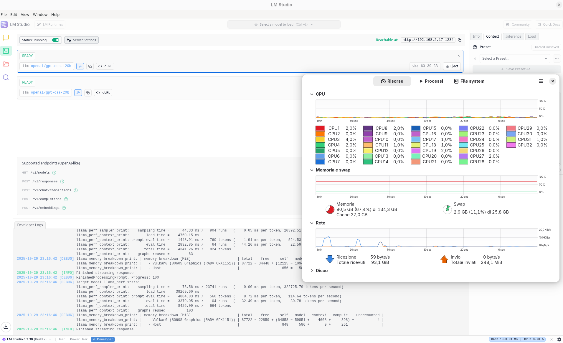 gpt-oss 20B + 120B - config