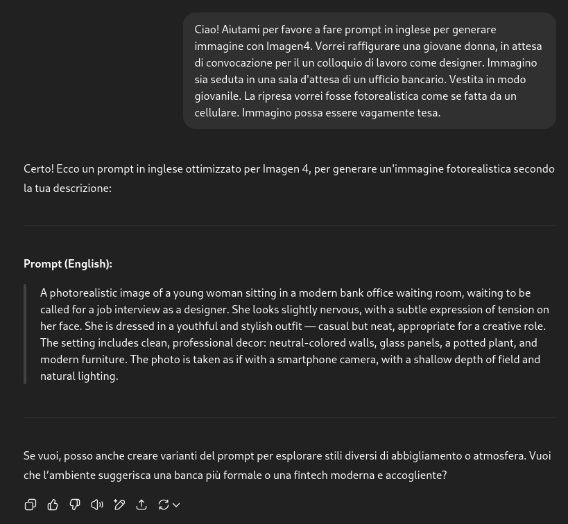 Prompt creato con ChatGPT