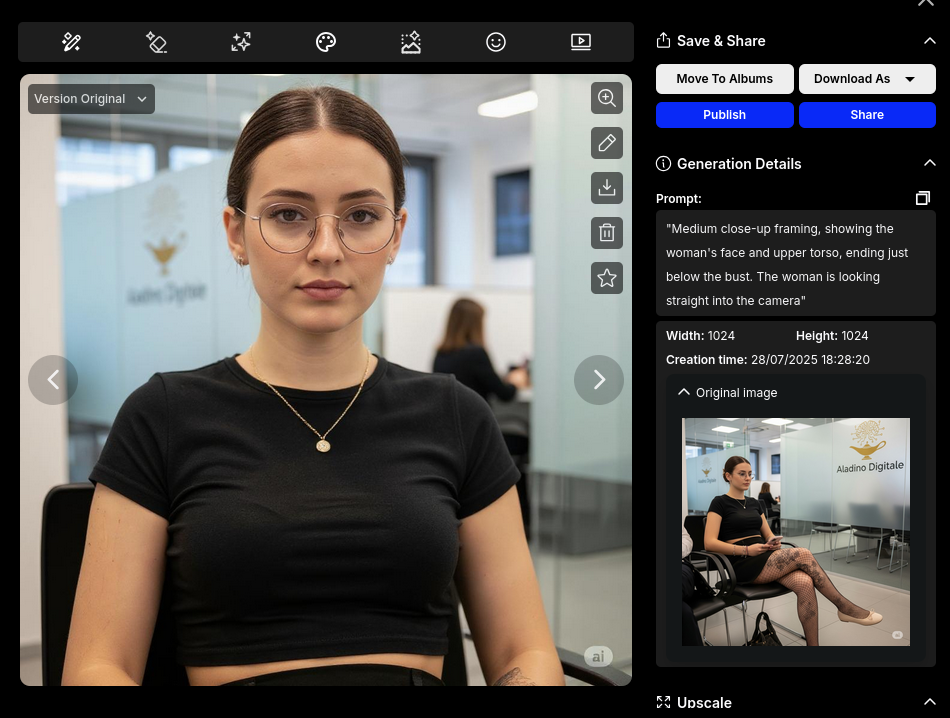 Secondo primo piano generato con OpenArt